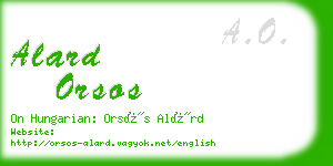 alard orsos business card